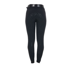 Pantalon taille haute avec grip intégral femme Equestro Noir Pantalon taille haute avec grip intégral femme Equestro Noir