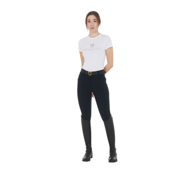 Pantalon taille haute avec grip intégral femme Equestro Pantalon taille haute avec grip intégral femme Equestro