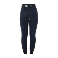 Pantalon taille haute avec grip intégral femme Equestro Marine Bleu marine Pantalon taille haute avec grip intégral femme Equestro Marine Bleu marine