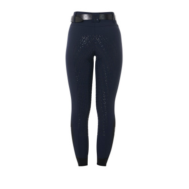 Pantalon taille haute avec grip intégral femme Equestro Marine Bleu marine