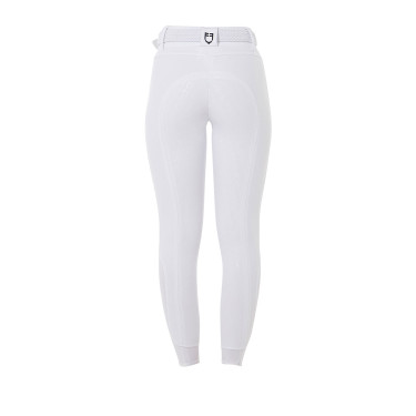 Pantalon taille haute avec grip intégral femme Equestro Blanc Pantalon taille haute avec grip intégral femme Equestro Blanc