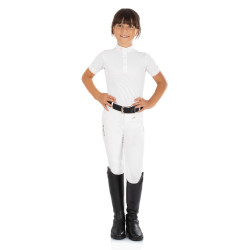 Pantalon Kasumi enfant en matériau stretch Equestro Blanc