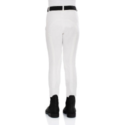 Pantalon jodhpur enfant Leilani en matériau stretch Equestro Blanc