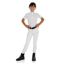 Pantalon jodhpur enfant Leilani en matériau stretch Equestro Blanc