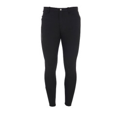 Pantalon homme Zefiro en coton stretch Equestro Noir