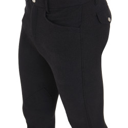 Pantalon homme Zefiro en coton stretch Equestro Noir