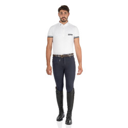 Pantalon homme Urano en coton stretch Equestro Marine Bleu marine Pantalon homme Urano en coton stretch Equestro Marine Bleu marine