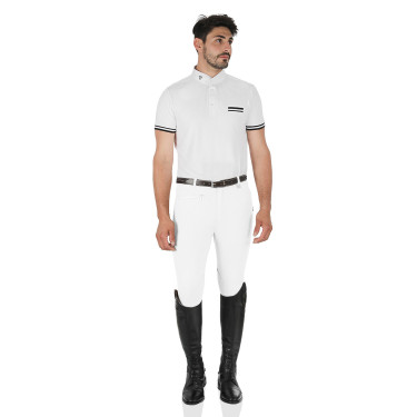 Pantalon homme Urano en coton stretch Equestro Blanc Pantalon homme Urano en coton stretch Equestro Blanc
