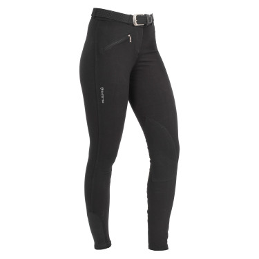 Pantalon femme Selene en coton stretch Equestro Noir Pantalon femme Selene en coton stretch Equestro Noir