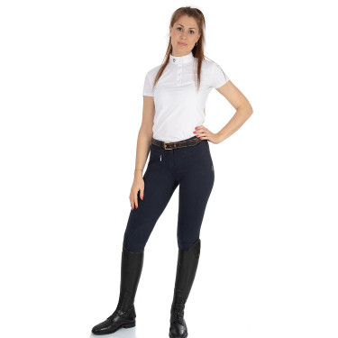Pantalon femme Selene en coton stretch Equestro Pantalon femme Selene en coton stretch Equestro