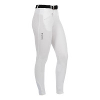 Pantalon femme Selene avec grip genou en coton stretch Equestro Blanc