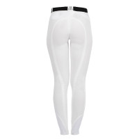 Pantalon femme Selene avec grip genou en coton stretch Equestro Blanc