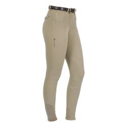 Pantalon femme Race en coton stretch Equestro Beige Pantalon femme Race en coton stretch Equestro Beige