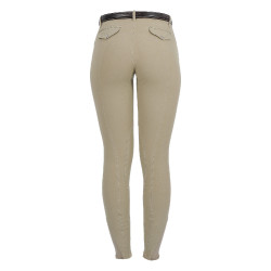 Pantalon femme Race en coton stretch Equestro Beige Pantalon femme Race en coton stretch Equestro Beige