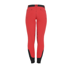 Pantalon femme avec grip genou en tissu technique Xeni Equestro Rouge Pantalon femme avec grip genou en tissu technique Xeni Equestro Rouge