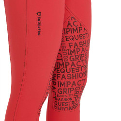 Pantalon femme avec grip genou en tissu technique Xeni Equestro Rouge Pantalon femme avec grip genou en tissu technique Xeni Equestro Rouge