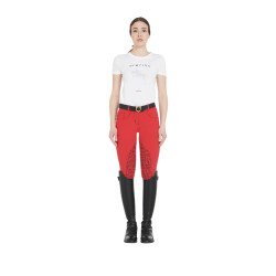 Pantalon femme avec grip genou en tissu technique Xeni Equestro Rouge Pantalon femme avec grip genou en tissu technique Xeni Equestro Rouge