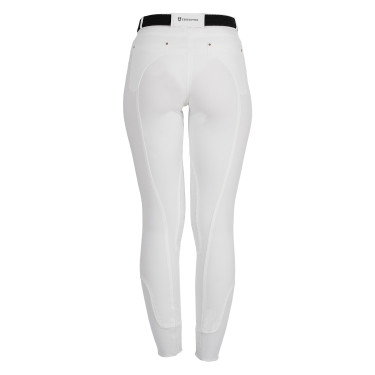 Pantalon femme avec grip genou en tissu technique Xeni Equestro Blanc Pantalon femme avec grip genou en tissu technique Xeni Equestro Blanc
