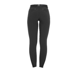 Pantalon femme avec grip genou en tissu technique Clio Equestro Noir