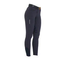 Pantalon femme avec grip genou en tissu technique Clio Equestro Marine Bleu marine Pantalon femme avec grip genou en tissu technique Clio Equestro Marine Bleu marine