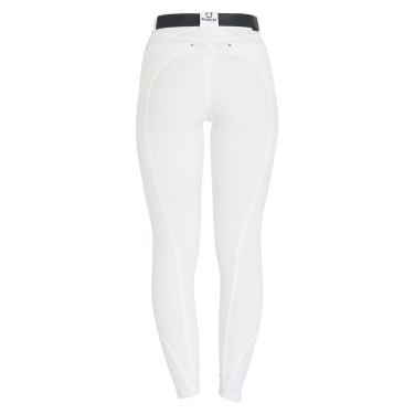 Pantalon femme avec grip genou en tissu technique Clio Equestro Blanc Pantalon femme avec grip genou en tissu technique Clio Equestro Blanc