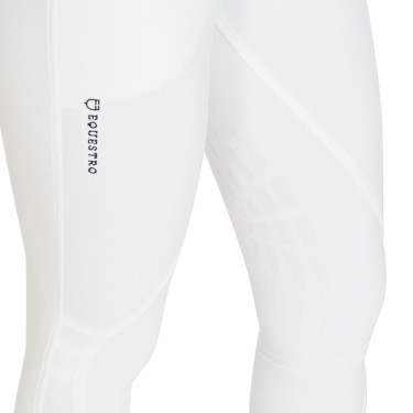 Pantalon femme avec grip genou en tissu technique Clio Equestro Blanc Pantalon femme avec grip genou en tissu technique Clio Equestro Blanc