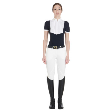 Pantalon femme avec grip genou en tissu technique Clio Equestro Blanc Pantalon femme avec grip genou en tissu technique Clio Equestro Blanc