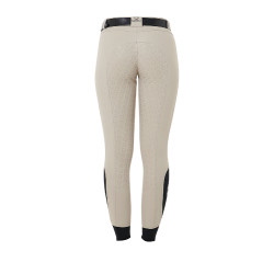 Pantalon femme avec grip intégral Aria en tissu technique Equestro Oxford tan Rose