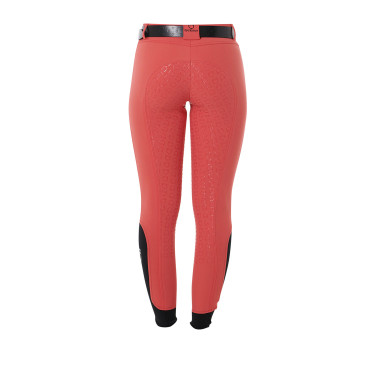 Damesbroek met volledig grip Aria van technisch stof Equestro Klaproosrood
