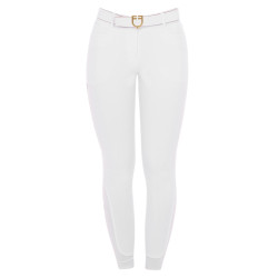 Pantalon femme avec grip intégral Aria en tissu technique Equestro Blanc