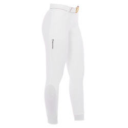 Pantalon femme avec grip intégral Aria en tissu technique Equestro Blanc