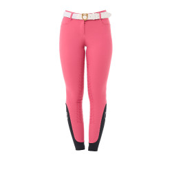 Pantalon femme avec grip intégral Aria en tissu technique Equestro Chèvrefeuille Rose