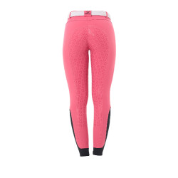 Pantalon femme avec grip intégral Aria en tissu technique Equestro Chèvrefeuille Rose