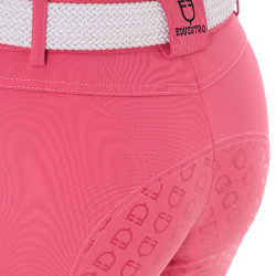 Pantalon femme avec grip intégral Aria en tissu technique Equestro Chèvrefeuille Rose