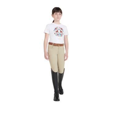 Kinderbroek van technische stof Equestro Wierook Beige