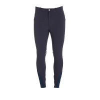 Pantalon avec grip genou homme en tissu technique Equestro Marine