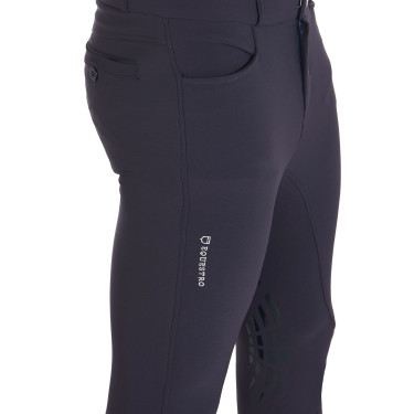 Broek met kniestukken grip heren in technisch stof Equestro Broek met kniestukken grip heren in technisch stof Equestro