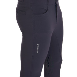 Pantalon avec grip genou homme en tissu technique Equestro Marine Bleu marine Pantalon avec grip genou homme en tissu technique Equestro Marine Bleu marine