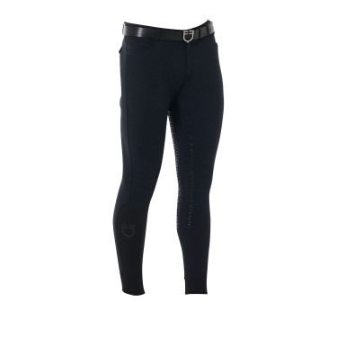 Pantalon avec grip complet homme en tissu technique Equestro Noir