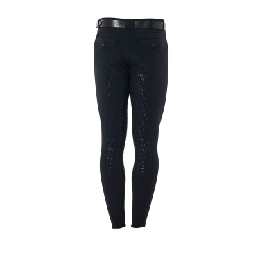 Pantalon avec grip complet homme en tissu technique Equestro Noir