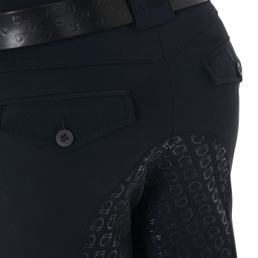 Broek met volledige grip voor heren in technisch stof Equestro Zwart