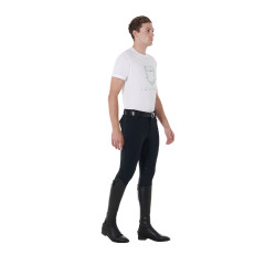Pantalon avec grip complet homme en tissu technique Equestro Noir