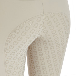 Pantalon ajusté femme avec grip complet Aria Equestro Dollar sable Blanc