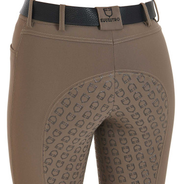 Pantalon ajusté femme avec grip complet Aria Equestro Walnut Marron