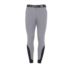 Slim-fit broek met grip heren met logo Caspar Equestro Grijs rijp