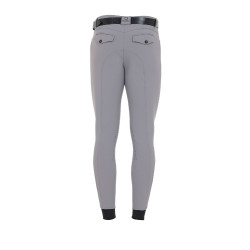 Slim-fit broek met grip heren met logo Caspar Equestro Grijs rijp