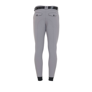 Slim-fit broek met grip heren met logo Caspar Equestro Grijs rijp