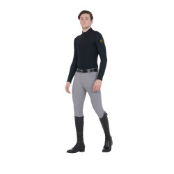 Pantalon ajusté avec grip homme avec logo Caspar Equestro Gris givre