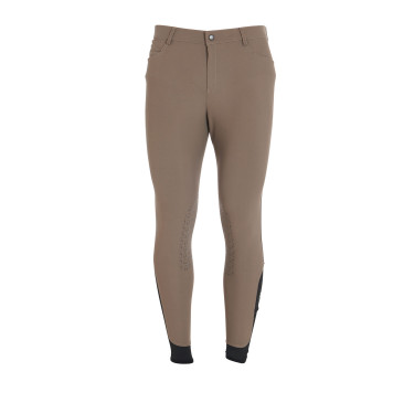 Slim-fit broek met grip heren met logo Caspar Equestro Walnoot Bruin