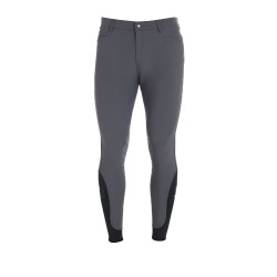 Slim-fit broek met grip heren met logo Caspar Equestro Asfalt Grijs